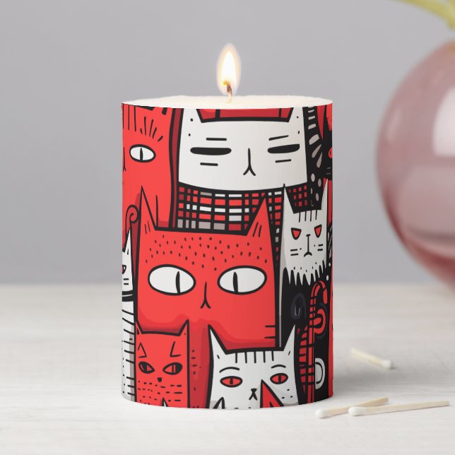 Whiskers of Delight: Cat Lover's Birthday Candle (In Situ)
