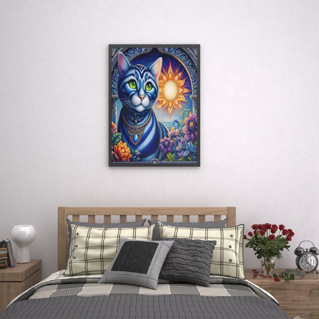 Whiskers of Light: A Cat Basking in the Sun Poster (Creator Uploaded)