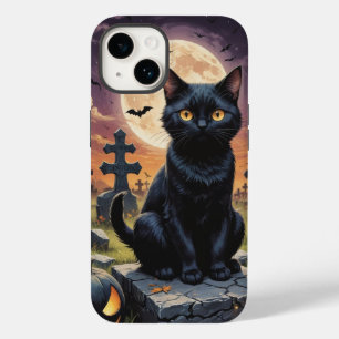Whiskers of the Witching Hour - Black Cat Case-Mate iPhone 14 Case