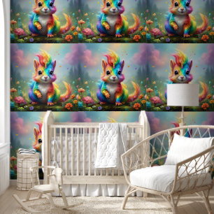 Whiskers of Wonder: The Rainbow Unicorn Squirrel,  Wallpaper