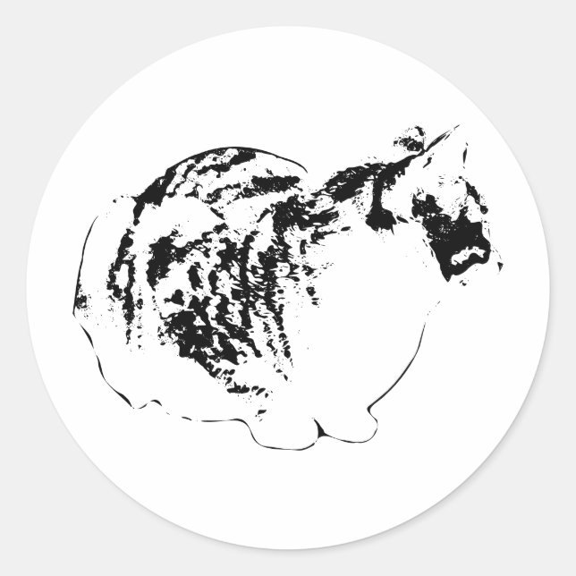 Whiskers to the Horizon Classic Round Sticker (Front)