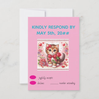 Whiskers & Vows | A Purr-fect Beginning RSVP Card
