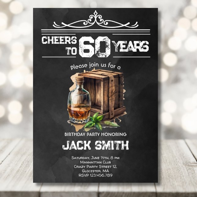 Whiskey adults birthday party invitation (Creator Uploaded)