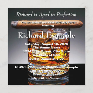 Aged to Perfection invitation for man INSTANT DOWNLOAD Bourbon birthday invitation for him