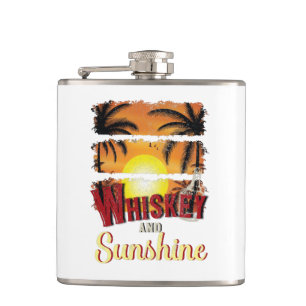 Whiskey and Sunshine, Summer Orange Alcohol Flask