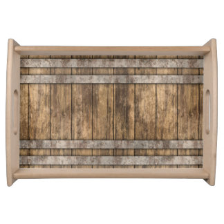 Whiskey Barrel Serving Tray