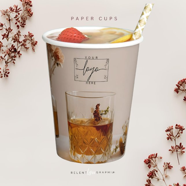 Whiskey | Boho Flowers | Aesthetic Cocktail  Paper Cups (Creator Uploaded)