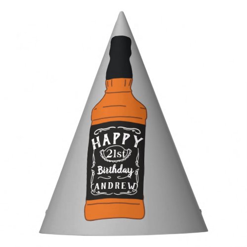 Whiskey Bottle 21st Birthday Whiskey Lovers Party Hat