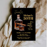 Tequila Margarita Milestone Man's Birthday Invitation