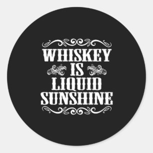 Whiskey Bourbon Helps Alcohol TShirt Gift Classic Round Sticker
