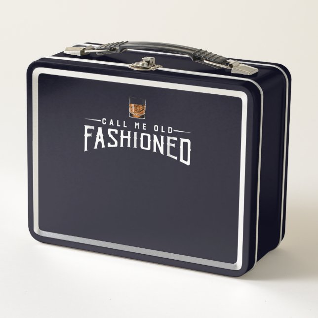 Whiskey Calls Me Old Fashioned Metal Lunch Box (Front)