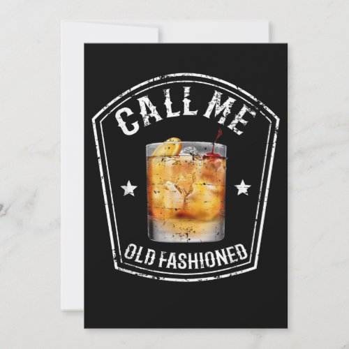 Whiskey Calls Me Old Fashioned Thank You Card