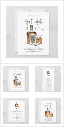 Whiskey Charm: Men's Birthday Invite Collection