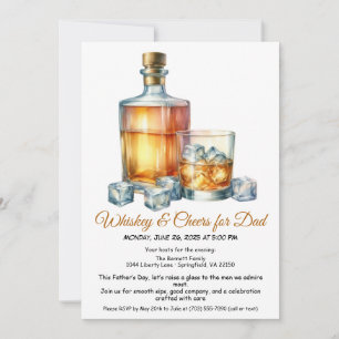 Whiskey & Cheers for Dad – Father’s Day Invitation
