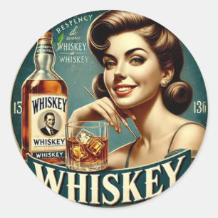 Whiskey Classic Round Sticker