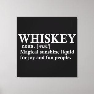 Whiskey definition funny drinking quotes canvas print