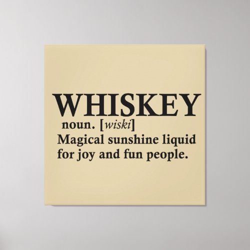 whiskey definition whisky funny quote canvas print