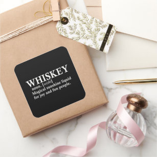 whiskey definition whisky funny quote square sticker