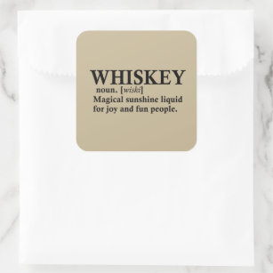 whiskey definition whisky funny quote square sticker