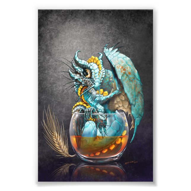 Whiskey Dragon 4x6 Print (Front)