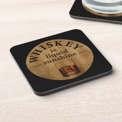 whiskey funny quotes vintage beverage coaster