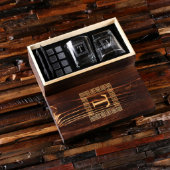 Whiskey Gift Set: Stones, Coasters & Rocks Glasses (Inside)