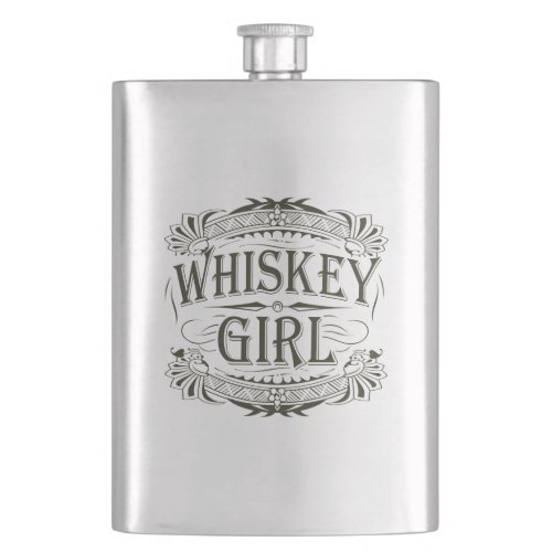 Whiskey Girl Hip Flask
