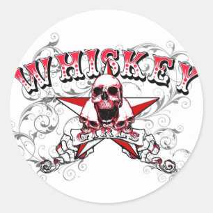 Whiskey Girls Skulls Sticker