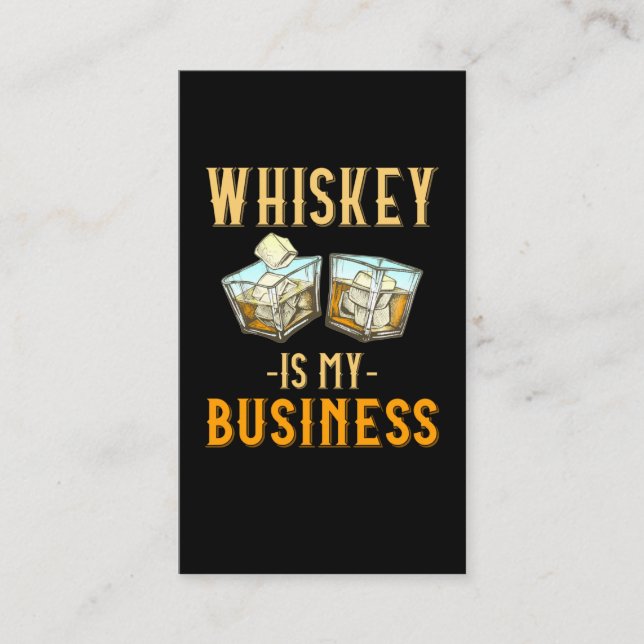 Whiskey Glasses Bourbon Drinking Humor Business Card (Front)