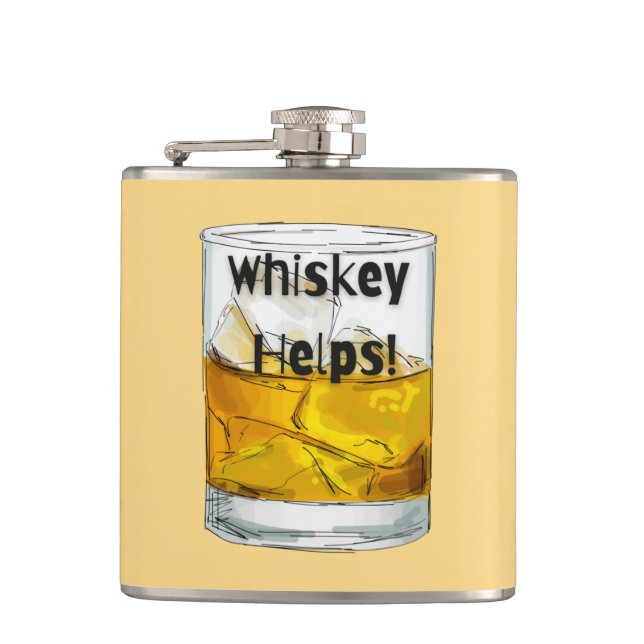 Whiskey Helps! Flask (Front)