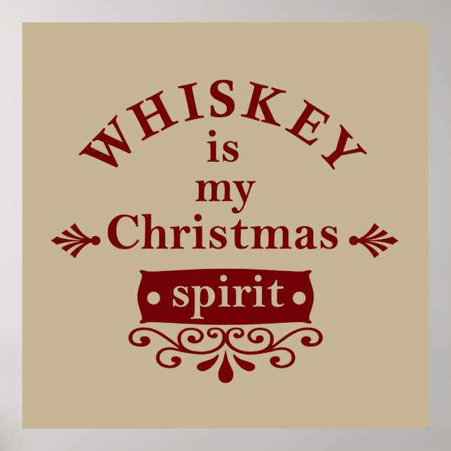 Whiskey is my christmas spirit poster (Front)