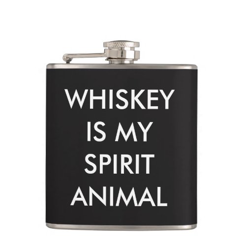 whiskey is my spirit animal flask