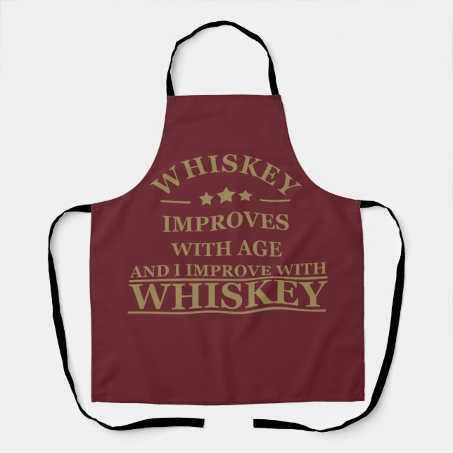 Whiskey is my spirit animal funny alcohol sayings apron (Front)