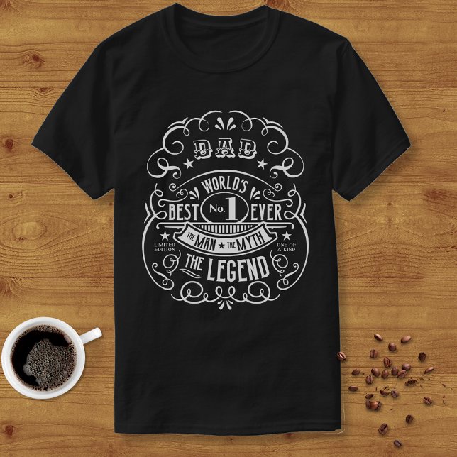 Whiskey Label Man Myth Legend Dad Personalized  T-Shirt (Creator Uploaded)