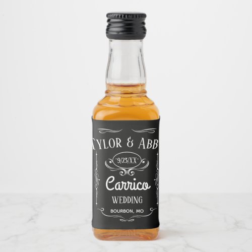 Whiskey Label Wedding Favor Label