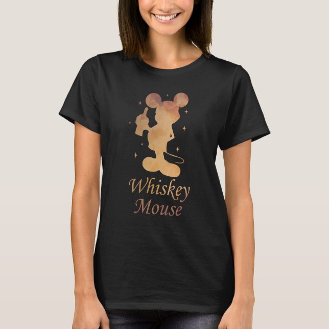 Whiskey Mouse  Watercolour Orange Brown Scotch T-Shirt (Front)