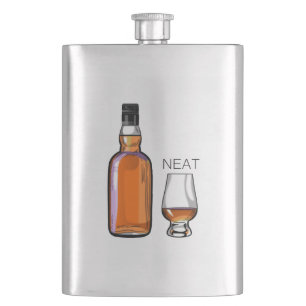 Whiskey Neat Funny Alcohol Drinking Flask