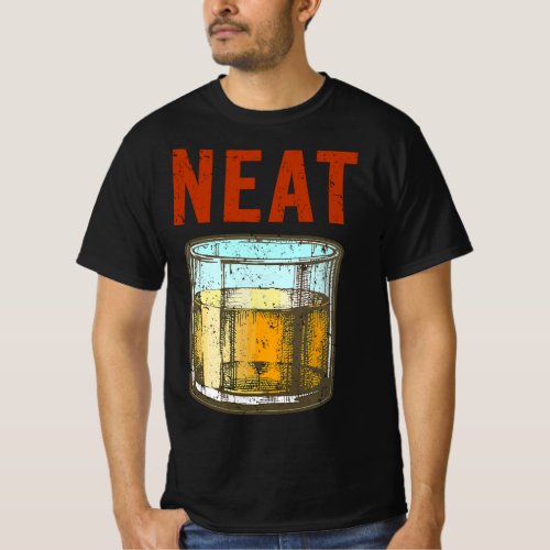 Whiskey Neat Old Fashioned Scotch and Bourbon Drin T_Shirt
