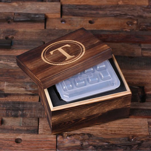 Whiskey on the Rock Set: Ice Cube Tray & Glasses (Inside)