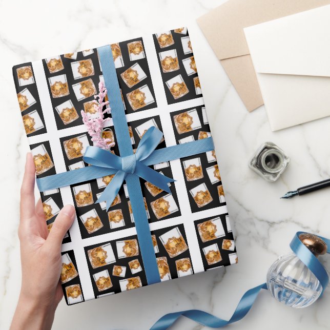 Whiskey pattern wrapping paper (Gifting)