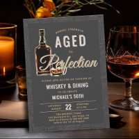 Whiskey Perfection Modern Elegant 50th Birthday