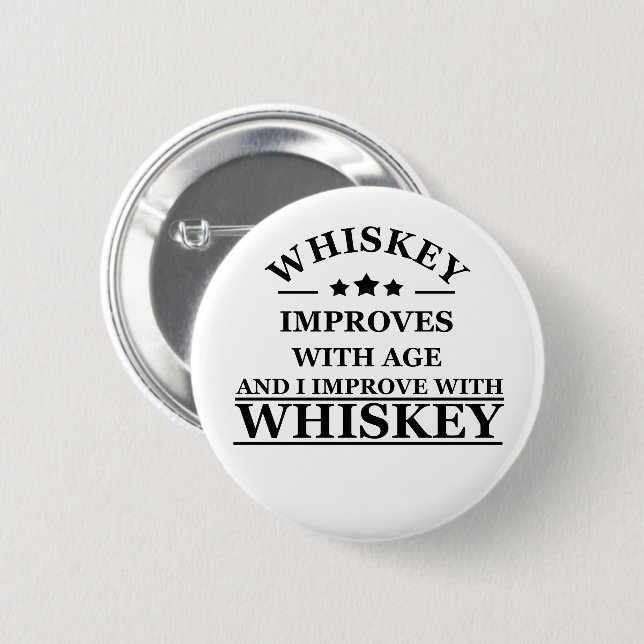 Whiskey quotes funny alcohol sayings gifts button (Front & Back)