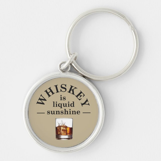 Whiskey quotes funny alcohol sayings gifts keychain (Front)