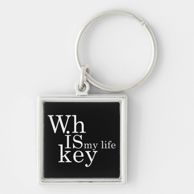 Whiskey quotes funny alcohol sayings gifts keychain (Front)
