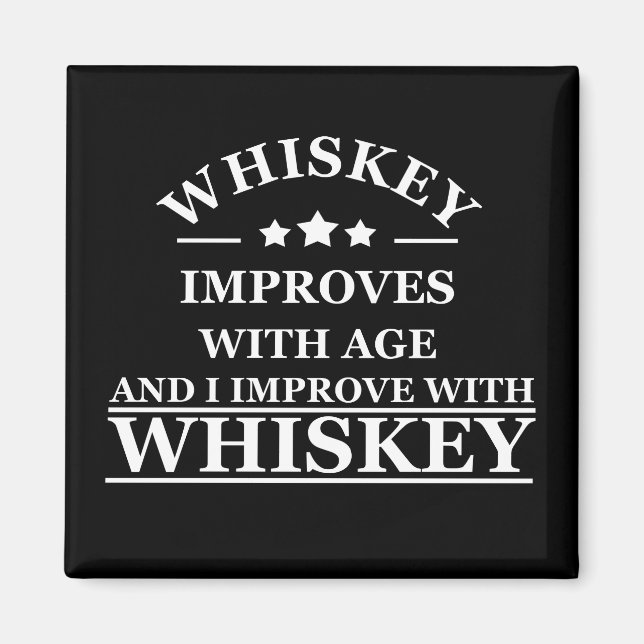 Whiskey quotes funny alcohol sayings gifts magnet (Front)