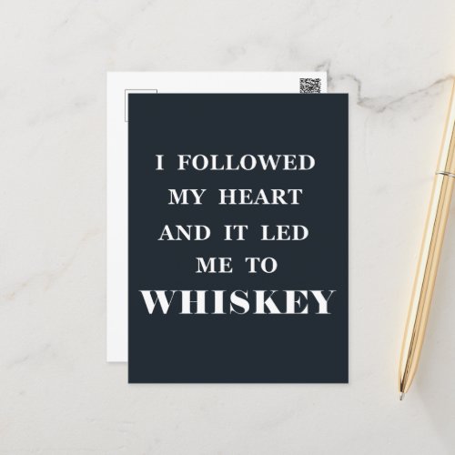 Whiskey quotes funny alcohol sayings gifts postcard