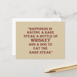 Whiskey quotes funny alcohol sayings gifts postcard