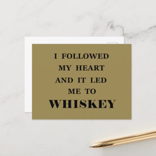 Whiskey quotes funny alcohol sayings gifts postcard