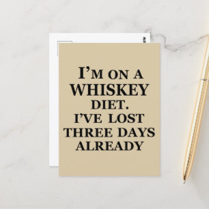 Whiskey quotes funny alcohol sayings gifts postcard