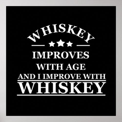 Whiskey quotes funny alcohol sayings gifts poster